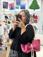 2D Crochet Viral Ribbon Bow Handbag