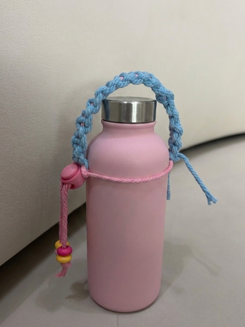 Macrame Bottle Holder Adjustable to Any Size and Height