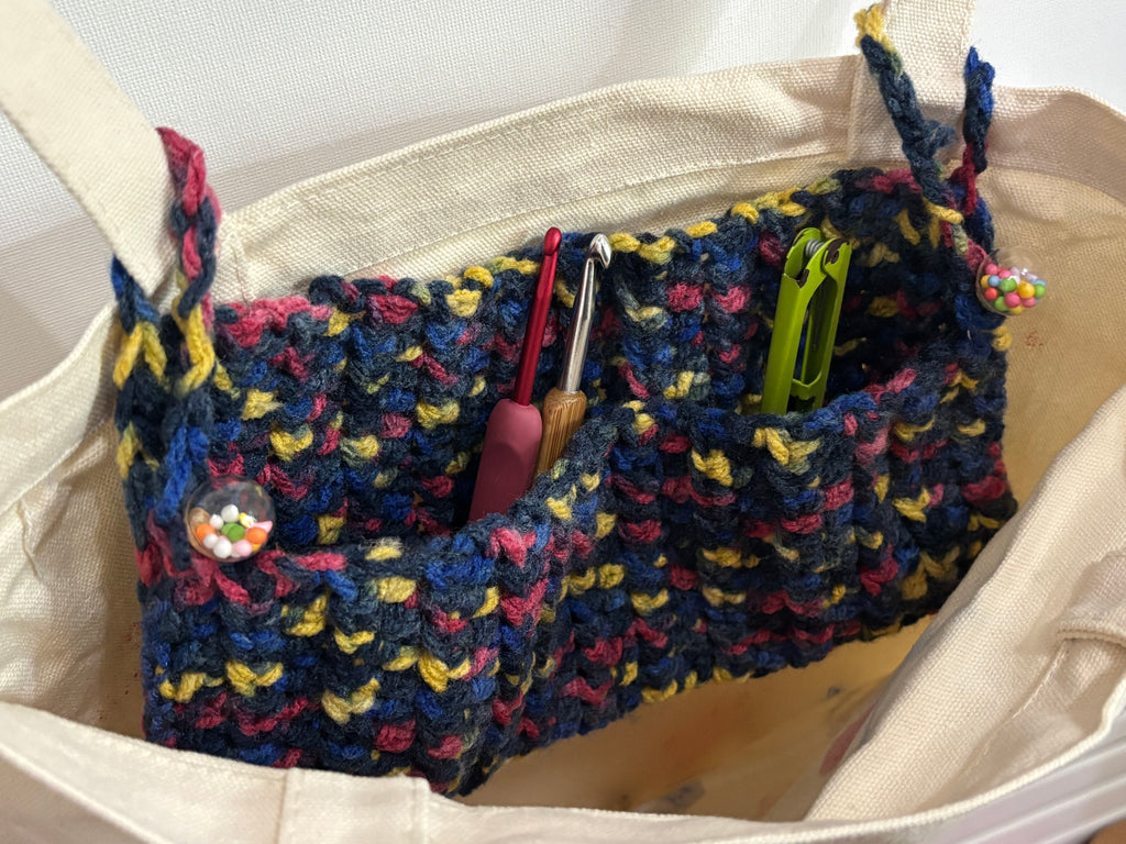 2D Crochet Totebag Pocket Organizer