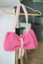 2D Crochet Viral Ribbon Bow Handbag