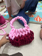Hand Weaving - Medium Size Cotton Chunky Yarn Bag