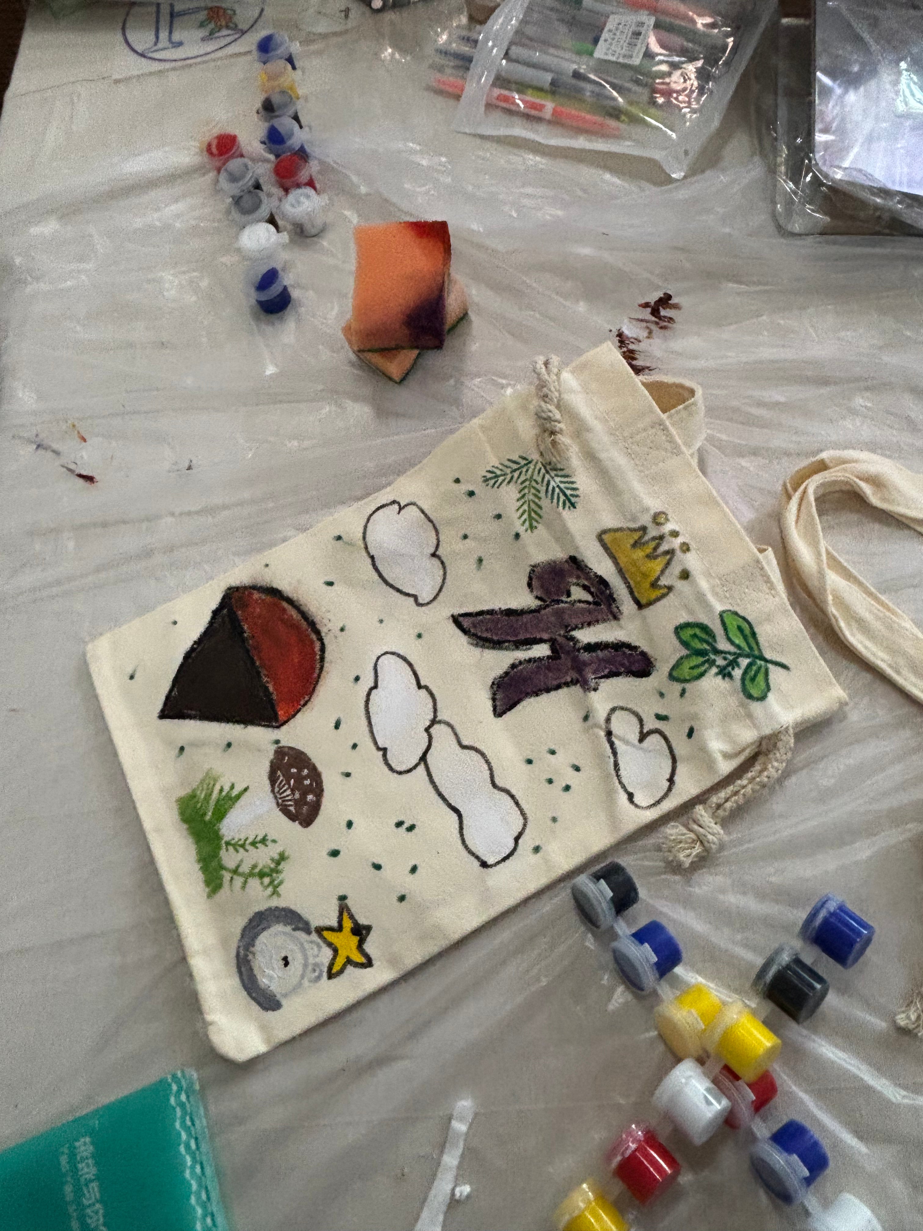 DIY Totebag Stencil and Stamping