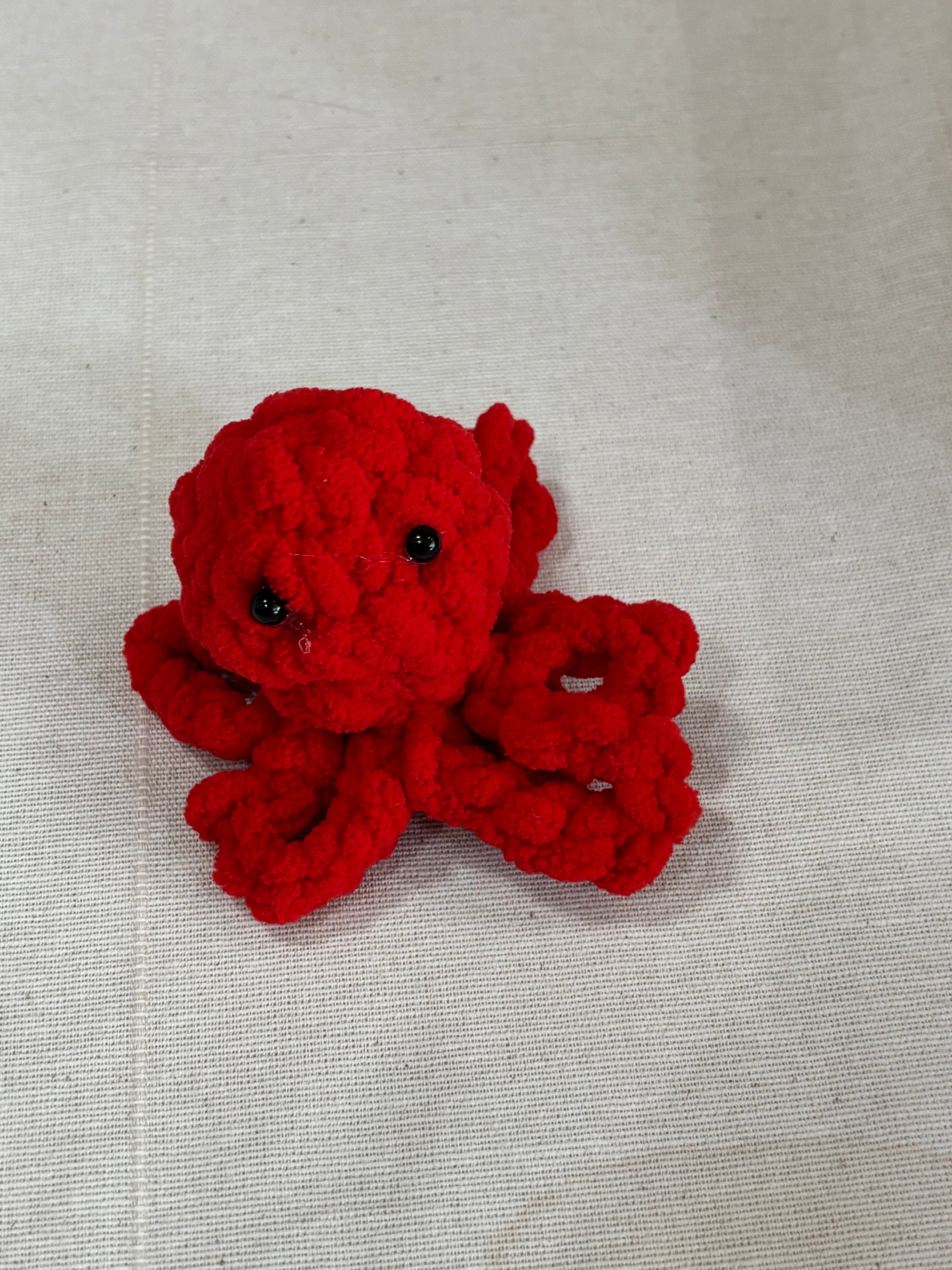 Amigurumi Crochet Octopus Keychain Plushie