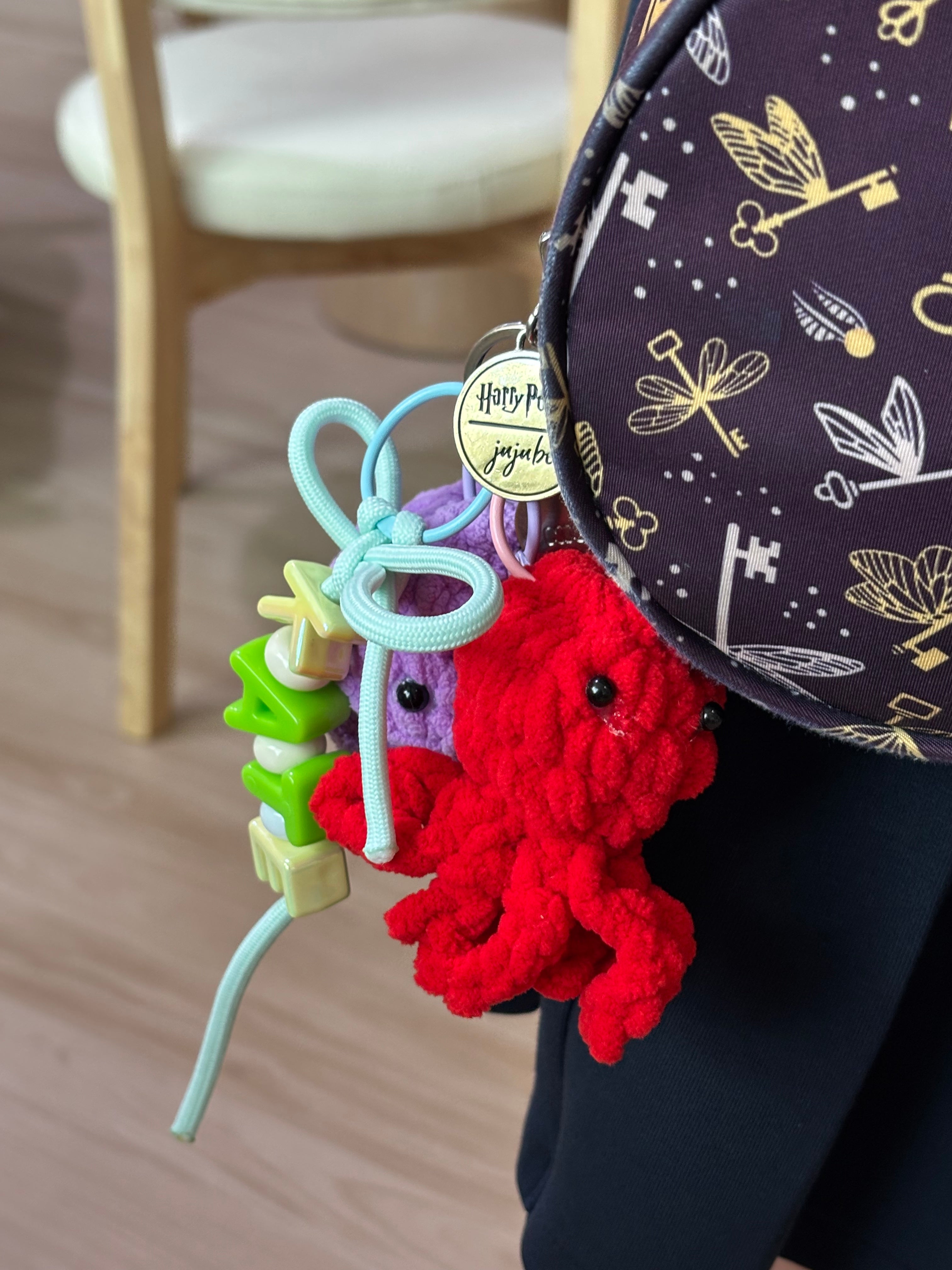 Amigurumi Crochet Octopus Keychain Plushie