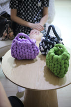 Hand Weaving - Dumpling Size Cotton Chunky Yarn Bag