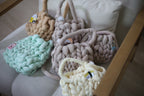 Hand Weaving - Dumpling Size Cotton Chunky Yarn Bag