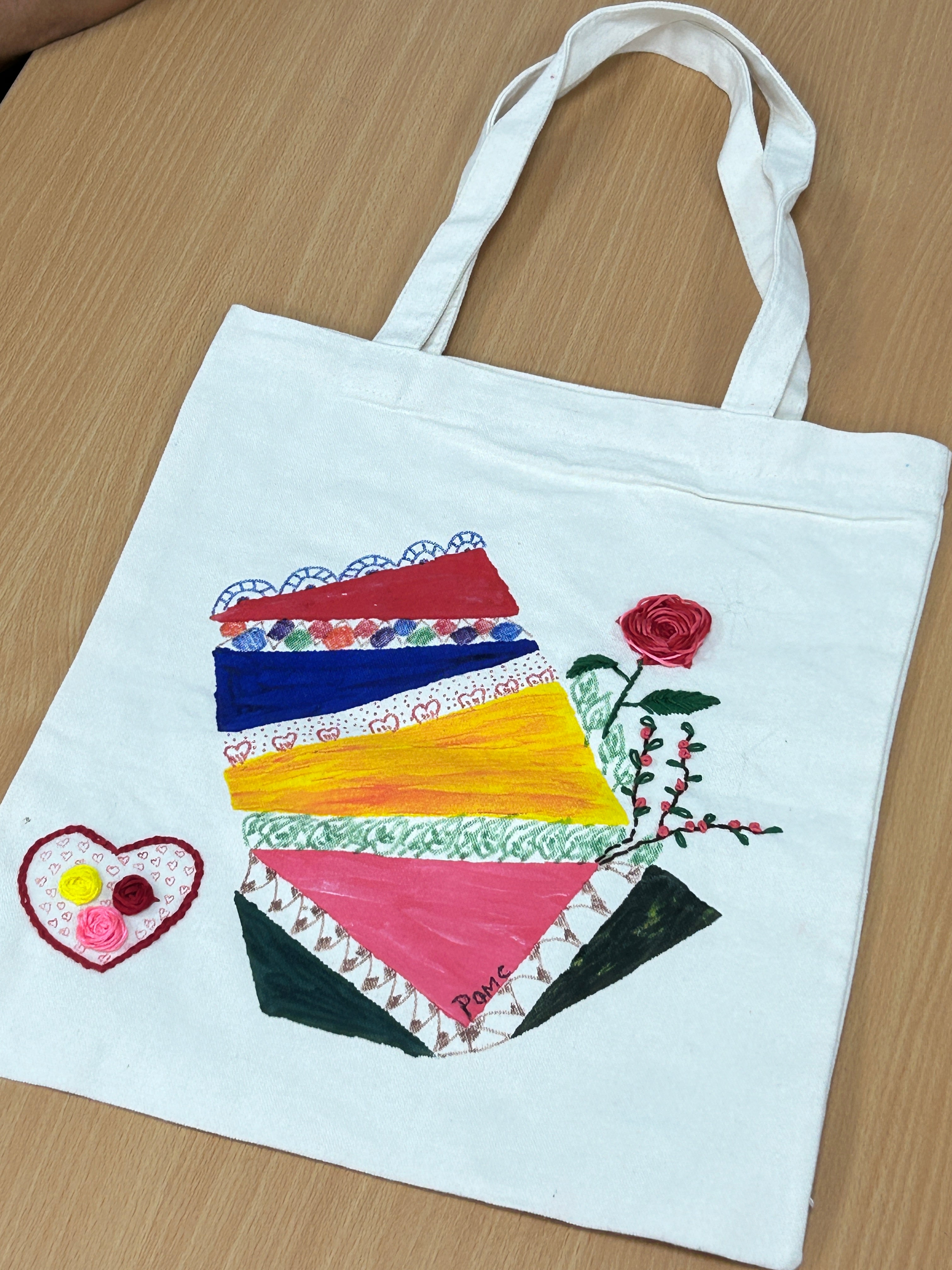 DIY Totebag Stencil and Stamping
